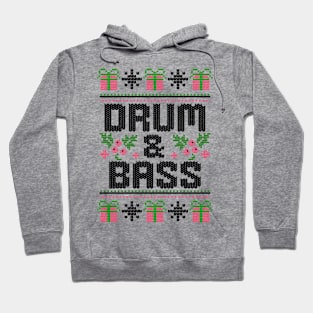 DRUM AND BASS  - Ugly Xmas Sweater (Black) Hoodie